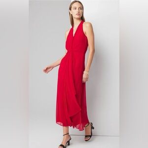 White House Black Market Vibrant Red Maxi Dress